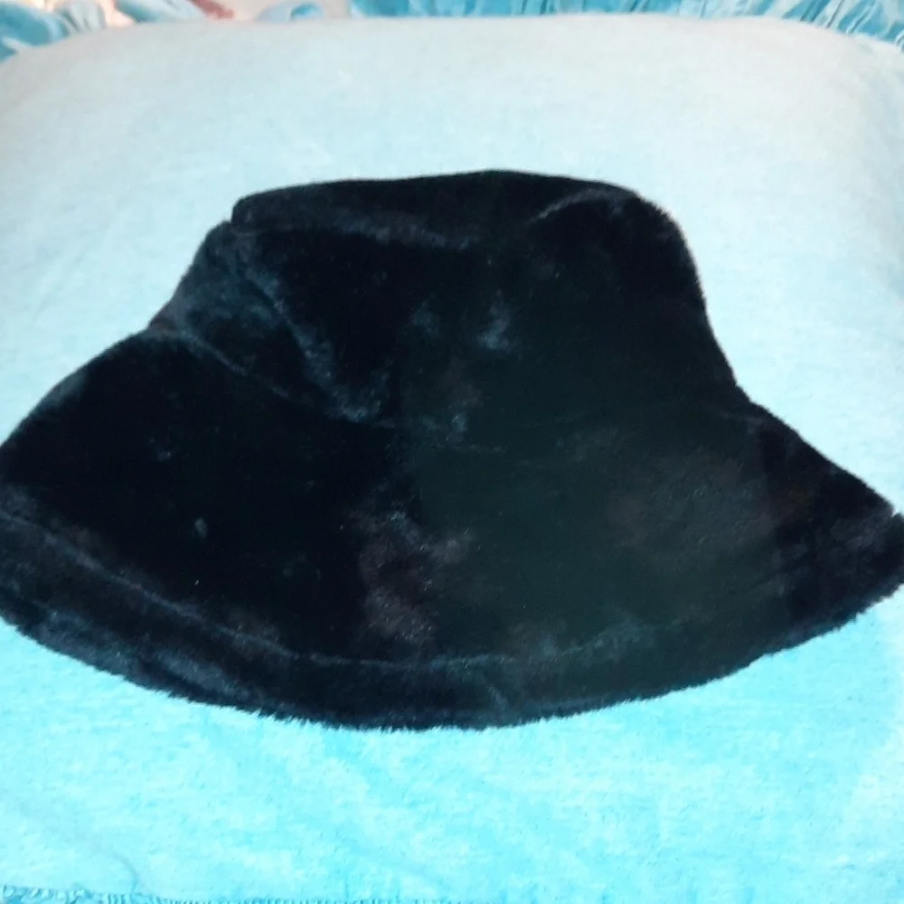 Vintage Betmar New York fur 90's black bucket hat, 